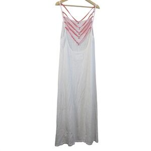 Pitusa Cami Beach Coverup Maxi Dress White Pima Cotton Modal Backless Summer 218